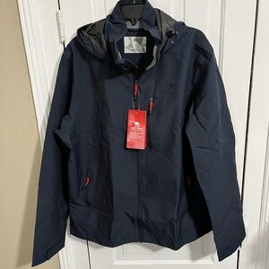 Camel Crown Men’s Single Layer Outdoor Jacket Hooded Navy Blue Large